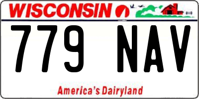 WI license plate 779NAV