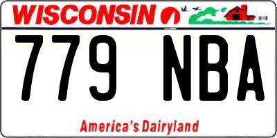 WI license plate 779NBA