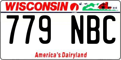 WI license plate 779NBC
