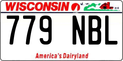 WI license plate 779NBL