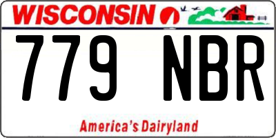 WI license plate 779NBR