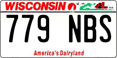 WI license plate 779NBS