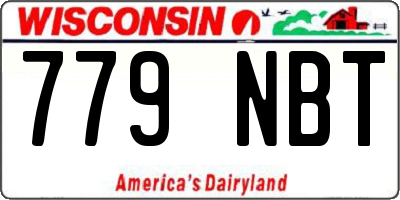 WI license plate 779NBT