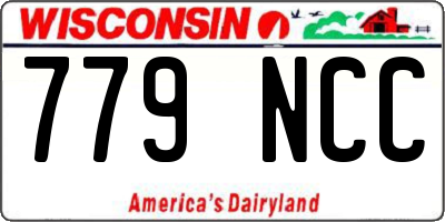 WI license plate 779NCC