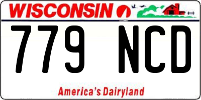 WI license plate 779NCD