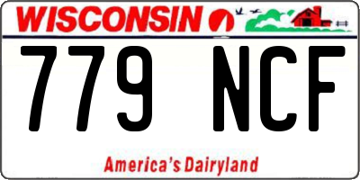 WI license plate 779NCF