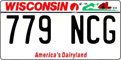 WI license plate 779NCG
