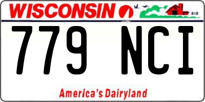 WI license plate 779NCI