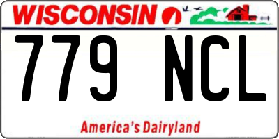 WI license plate 779NCL