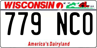 WI license plate 779NCO