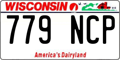WI license plate 779NCP