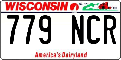 WI license plate 779NCR