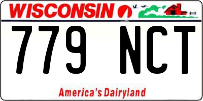 WI license plate 779NCT