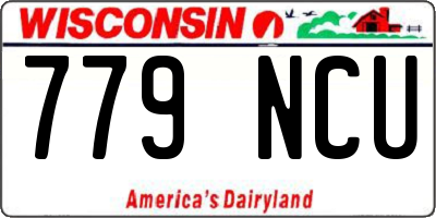 WI license plate 779NCU