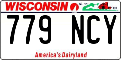 WI license plate 779NCY