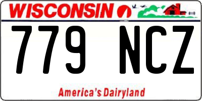 WI license plate 779NCZ