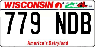 WI license plate 779NDB