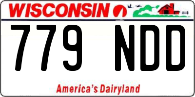 WI license plate 779NDD