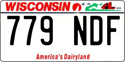 WI license plate 779NDF