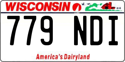 WI license plate 779NDI