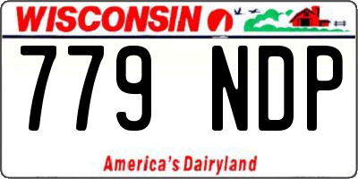 WI license plate 779NDP