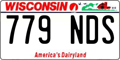 WI license plate 779NDS