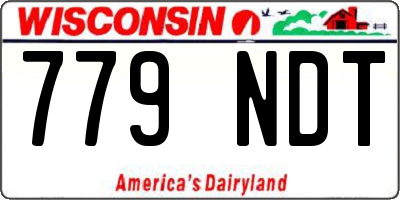 WI license plate 779NDT