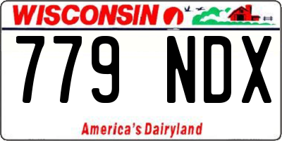 WI license plate 779NDX