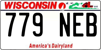 WI license plate 779NEB