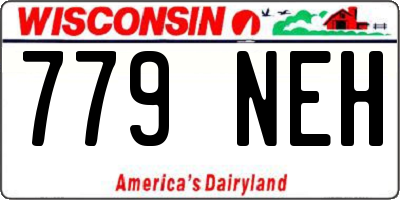 WI license plate 779NEH