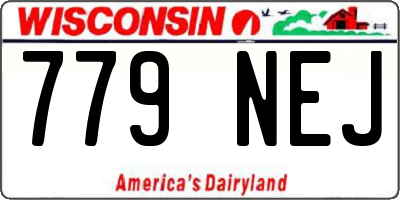 WI license plate 779NEJ