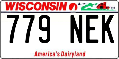 WI license plate 779NEK