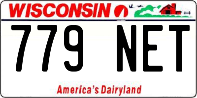 WI license plate 779NET