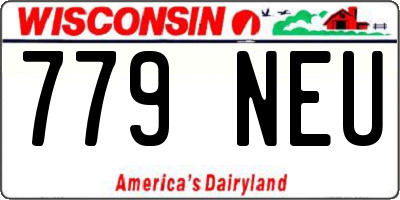 WI license plate 779NEU
