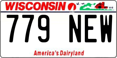 WI license plate 779NEW