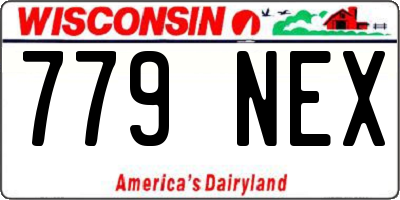 WI license plate 779NEX