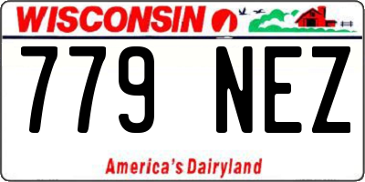 WI license plate 779NEZ