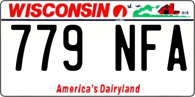 WI license plate 779NFA