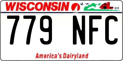 WI license plate 779NFC