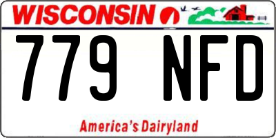WI license plate 779NFD