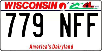 WI license plate 779NFF