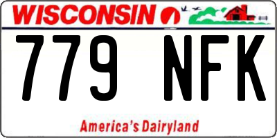WI license plate 779NFK