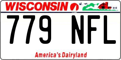 WI license plate 779NFL