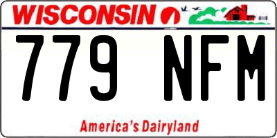 WI license plate 779NFM