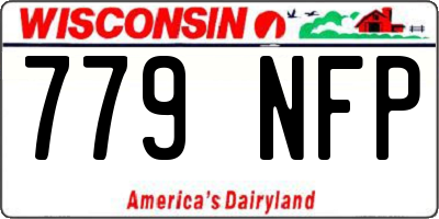 WI license plate 779NFP
