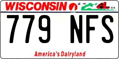 WI license plate 779NFS