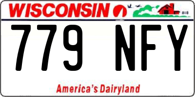 WI license plate 779NFY