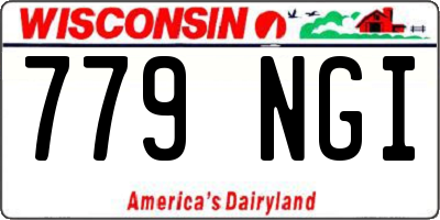 WI license plate 779NGI