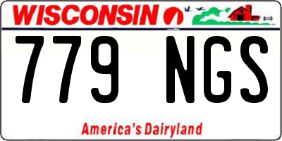WI license plate 779NGS