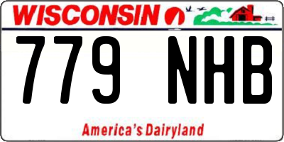 WI license plate 779NHB